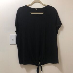 Ideology Classic Black Short Sleeve Tie Tee